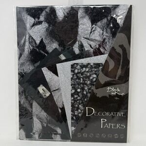 Black Ink Decorative Paper Pack - Black IN-9904 - (5) 8x10" &  (5) 4x6"